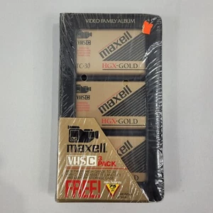 Maxell VHS-C HGX-Gold 3-Pack TC-30 cassette vierge cassette album de famille NEUF SCELLÉ - Photo 1 sur 1