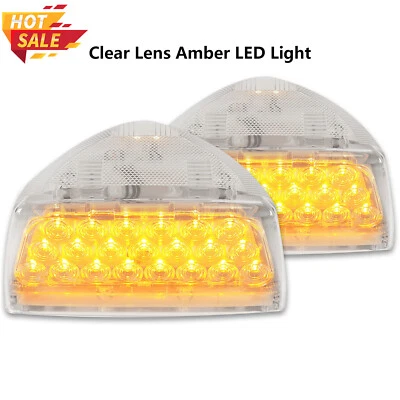 For Peterbilt 379 359 Turn Signal Head Light Marker Lights (PAIR) 31 LED Amber - Изображение 1 из 4