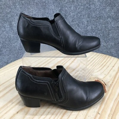 Natural Soul Boots Womens 6 M Kasta Zip Low Ankle Bootie Black Faux Leather - Image 1 of 4