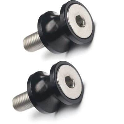 Black XP Swing Arm Spools 10mm For For ZX6R ZX6RR 636 06 07 08 09 10 11 12 - Image 1 of 4