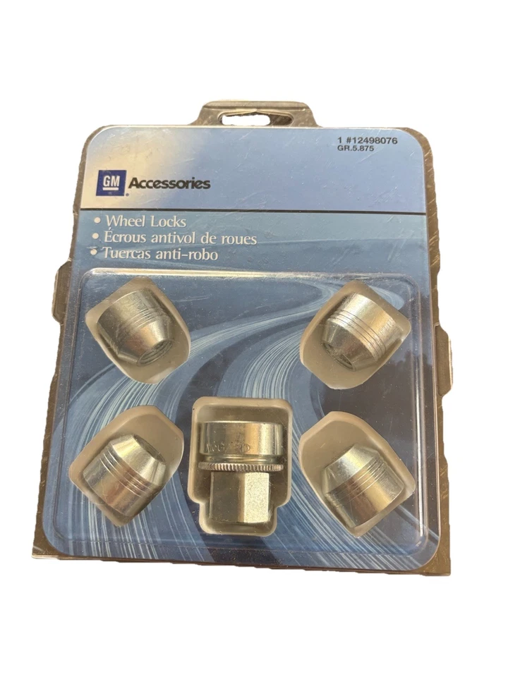 NEW OEM 2000-2024 Cadillac GMC Buick Chevrolet Wheel Lock Set 12498076 - Image 1 of 1