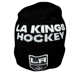 Adidas LA Kings NHL Hockey Acrílico Blanco y Negro Gorro Invierno Sombrero OS - Imagen 1 de 4