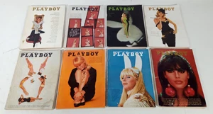 Lot of (8) Vintage Playboy Magazines 1966 with Sleeve Holder Box - Picture 1 of 20