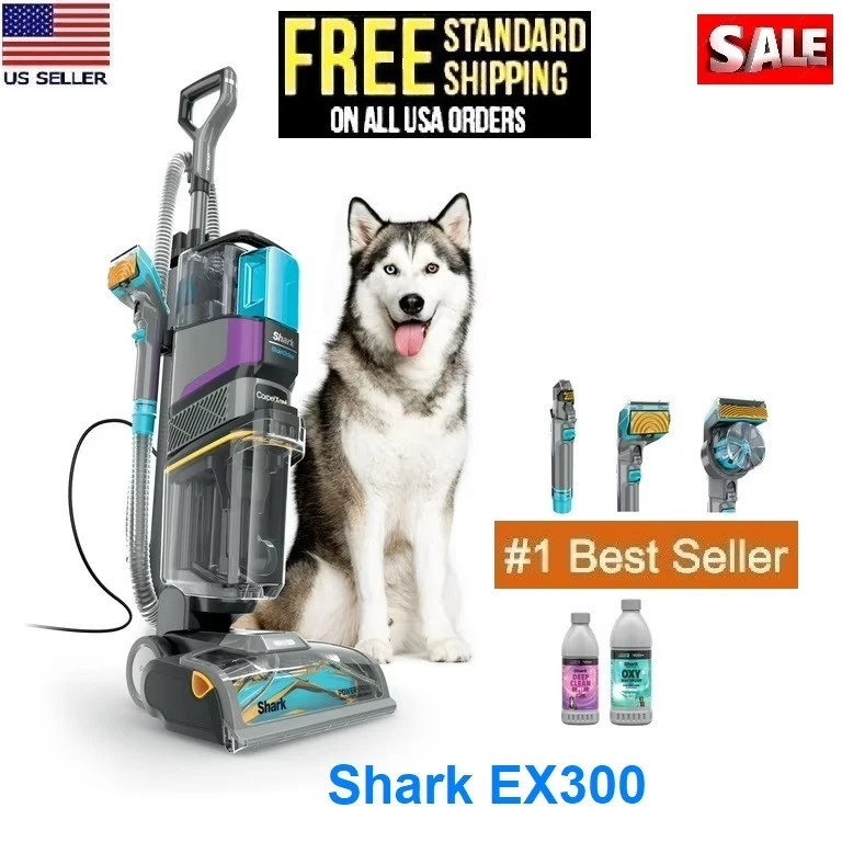 Aspiradora vertical Shark EX300 CarpetXpert HairPro con eliminador de manchas StainStriker Foto 1 de 4