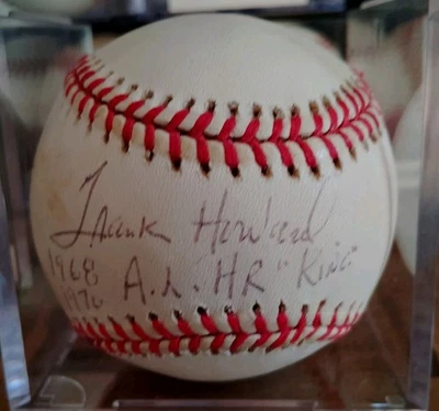 Frank Howard Signed Game Used Devil Rays Inaugural Ball Insc 1968 70 AL HR King - Image 1 of 3