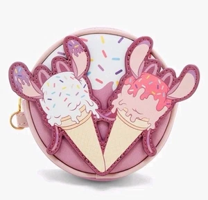 NUEVO CON ETIQUETAS Loungefly Disney Lilo & Stitch Angel Cono de Helado Monedero Muñequera  - Imagen 1 de 3