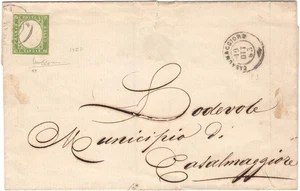 ANTICHI STATI ITALIANI - REGNO DI SARDEGNA: 4° Emissione (1855-63), #13Eb. - Foto 1 di 3
