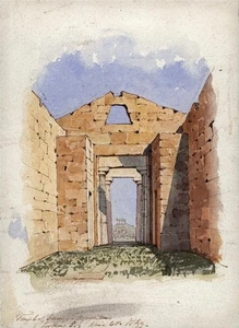 H. B. Garling Watercolour Painting - Agrigento Sicily Italy 1845 - Grand Tour - Picture 1 of 3