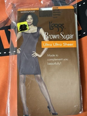 Leggs Brown Sugar Pantyhose Coffee Ultra Ultra Sheer Plus Large 205 To 225lbs - Image 1 of 4