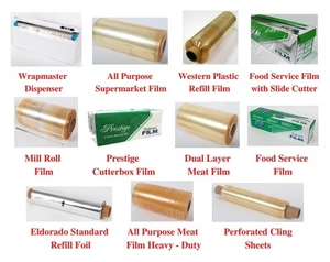 Foodservice Film Meat Produce Plastic Cling Film Rolls Sheets MANY OPTIONS - Picture 1 of 16