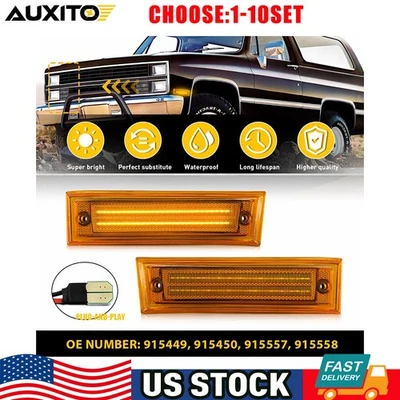 Luz de señalización LED delantera para Chevrolet Chevy GMC C10 C20 1981-1990 1991 2-10X Foto 1 de 4