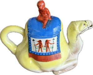 Vintage Goldcastle Kamel Porzellan Figur Teekanne mit Reiter • Ägyptisches Motiv - Bild 1 von 11