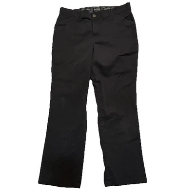 Lee Comfort Waist Women's Pants Black Straight Leg Pants Size 14 Short Pockets - Image 1 of 4