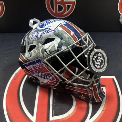 Mike Richter New York Rangers Full Size Hockey Goalie Mask Autographed Steiner - Image 1 of 4