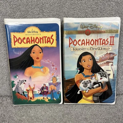Pocahontas Lot of 2 Walt Disney VHS Movies Clamshell Bundle - Imagem 1 de 4