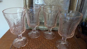 Juego de 4 copas Indiana Glass Recollection Madrid rosa 6,5" de alto - Imagen 1 de 6