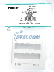Placa frontal Panduit CFPE10WH-2GY 10 puertos Mini-Com, serie ejecutiva, blanca ~ STSI - Imagen 1 de 3