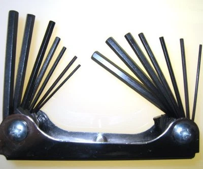 New 14pc Folding ALLEN HEX KEY wrench set METRIC + SEA * US FREE SHIPPING * - Image 1 of 2