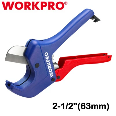 WORKPRO Ratchet PVC Pipe Cutter Cut 2-1/2" PEX PVC PPR Plastic Hoses Pipe Cutter - Image 1 of 4