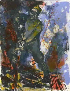 En la embriaguez del asesinato - Walter SPITZER - Litografía en color original limitada 1959 - Imagen 1 de 1