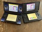 (2) Nintendo Ds Lite Handheld Consoles Crimson Red/black, No Chargers Or Stylus