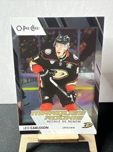 2023-24 O-Pee-Chee Marquee Rookie Black Rainbow 89/100 Leo Carlsson #599 RC - Picture 1 of 2