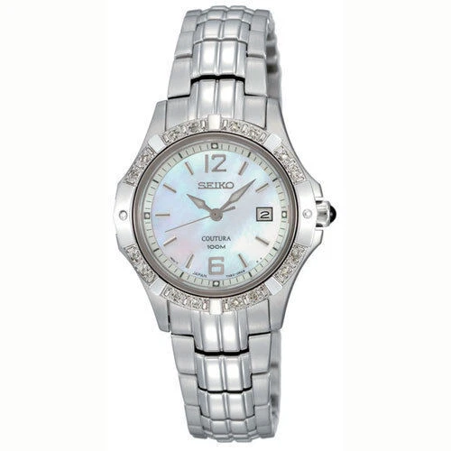 Seiko Coutura White Mother Of Pearl Women's Watch - SXDE19