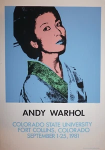 ANDY WARHOL 1981 POP ART SILKSCREEN POSTER KIMIKO POWERS - Picture 1 of 1