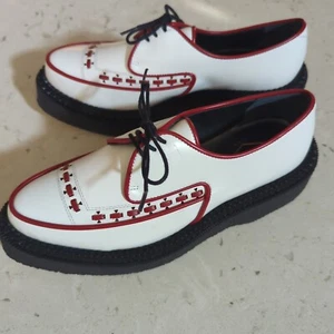 ADIEU PARIS Women's Dress shoes. White Black Red  size 38 (Size 8 US) - Picture 1 of 10