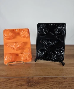 Halloween Jell-O Molds - Ghost - Pumpkin - Bat - Cat - Witch - Set of 2 - Picture 1 of 16