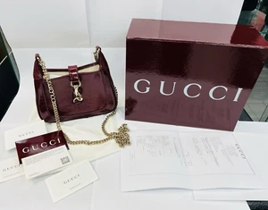 MINI BOLSO GUCCI JACKIE NOTTE - Charol Rosso Ancora Rojo - Venta al por menor $3980.00 - Imagen 1 de 18