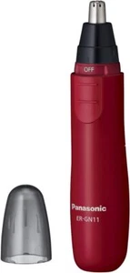 New Panasonic Nose Ears Facial Hair Trimmer Dual Edge Blade ER-GN11 Red Japan - Picture 1 of 6