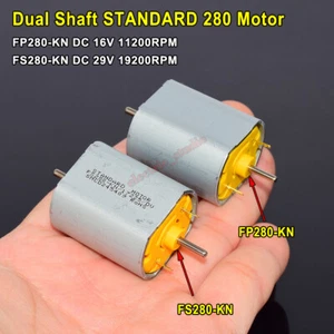DC 9V 12V 18V 24V alta velocità grande coppia mini 280 motore doppio albero auto giocattolo fai da te - Foto 1 di 12