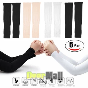 1-5 pares de mangas de brazo de protección solar UV refrigeración por hielo exterior para mujeres y hombres - Imagen 1 de 27