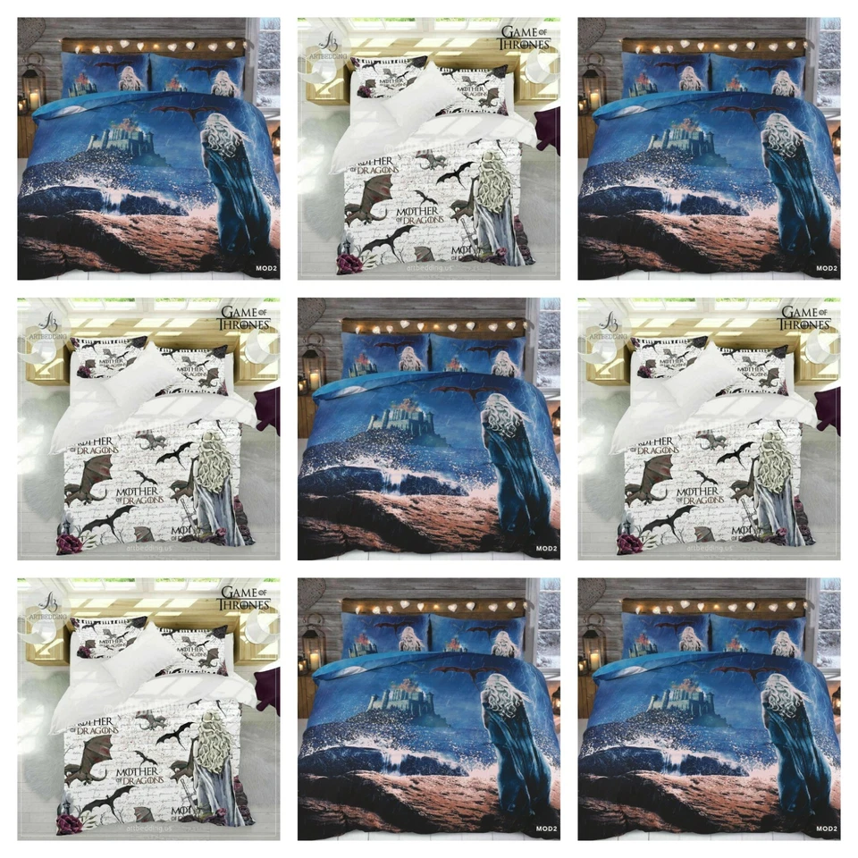 3D Game of Thrones Theme Design vintage bedding Sets Duvet Cover with Pillowcase - Image 1 of 4