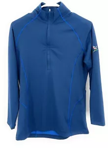 Peter Millar Pullover Damen M blau leicht 1/2 Reißverschluss Golf UPF 50 bestickt - Bild 1 von 5