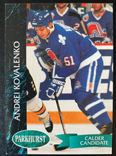 Andrei KOVALENKO 1992-93 RC Parkhurst Calder Candidate #150 Quebec Nordiques