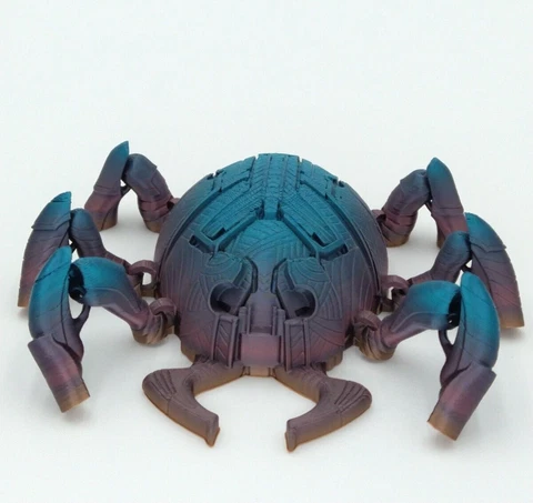 BLUE BEETLE SCARAB Flexi Figure Articulated Metallic Rainbow 5" 3D Printed Cover