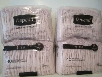 Depend Fresh Protection Adult Incontinence Underwear for Women Small Pink 80 Ct