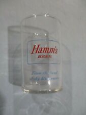 Hamm's Blue Border Beer Shell Glass 3 1/2"