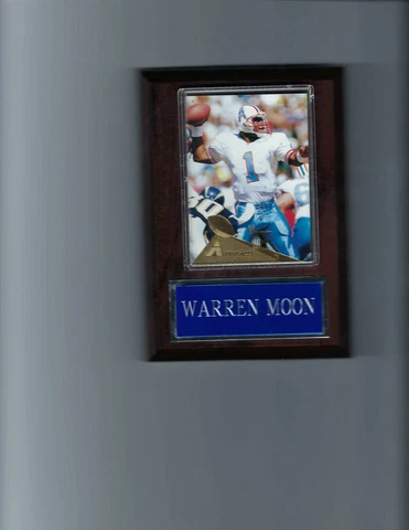 WARREN MOON PLAQUE HOUSTON OILERS FOOTBALL NFL   C3 Cover