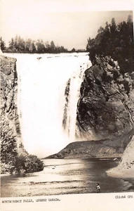 Quebec Canada 1940s RPPC Real Photo Postcard Montmorency Falls Waterfall - Picture 1 of 2
