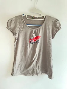 Roxy Grey Brown Surf Graphic Puff Sleeve T-Shirt Age 14 - Picture 1 of 4
