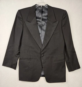 VTG Giorgio Armani Neiman Marcus Single Button Womens Blue Blazer Size Small - Picture 1 of 12