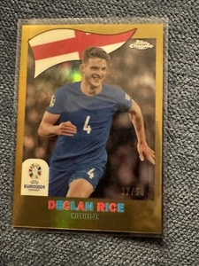 Topps Chrome UEFA EURO 2024 - DECLAN RICE /50 - ENGLAND - Picture 1 of 2