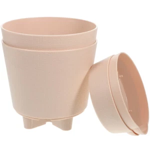 1 Set Of Plastic Planters Flower Basin Pots Decorative Flower Pots Home Flowers - Picture 1 of 12
