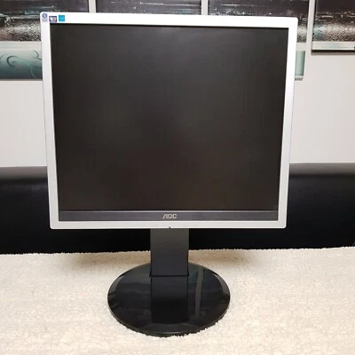 AOC Monitor 919P2 Computer 5:4 LCD 19 Zoll Schwarz Drehständer mit DVI-D Kabel - Bild 1 von 4