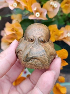 ZQ051- 2 英寸手工雕刻绿色檀香木网介:美丽的章鱼 — 第 1/4 张图片