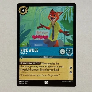 Nick Wilde 154/204 Disney Lorcana Rise of the Floodborn Regular Uncommon Card NM - Picture 1 of 2