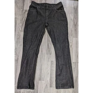 Lee Riders Womens Size 14 M Pockets Straight Leg Black Denim Jeans - Picture 1 of 12
